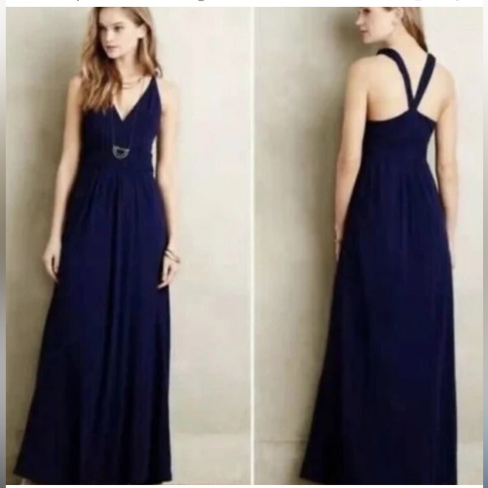 Anthropology Maeve black maxi dress size 00p